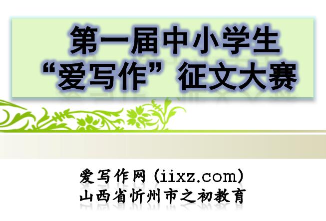 第一届中小学生“爱写作”征文大赛